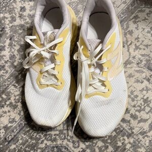 New Balance Women's White and Yellow Athletic Shoes